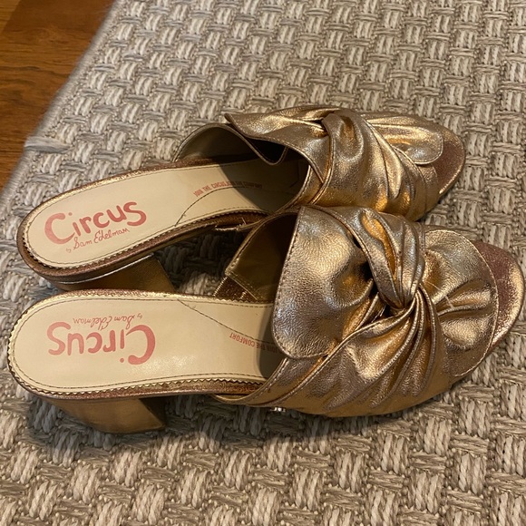 Sam Edelman Circus Rose Gold Bow Sandal Heels 10 - Picture 4 of 11